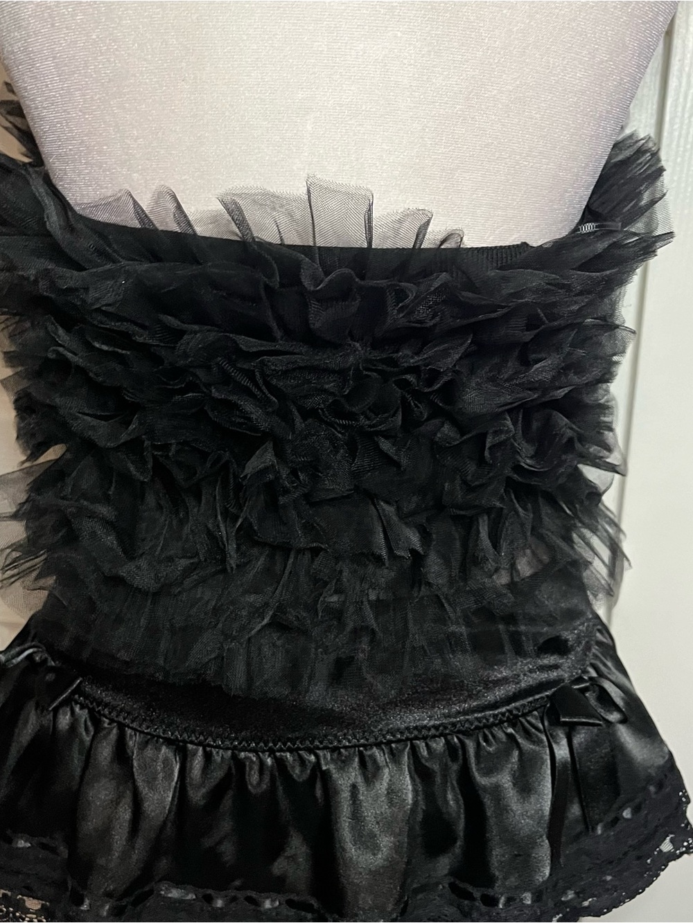 Black Nwt Zara ruffle tulle halter top - Picture 8 of 9